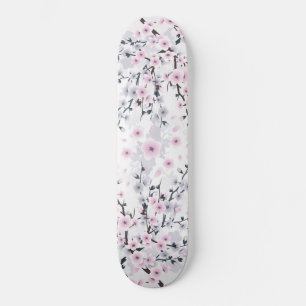 Skateboard Fleur de cerise rose pâle