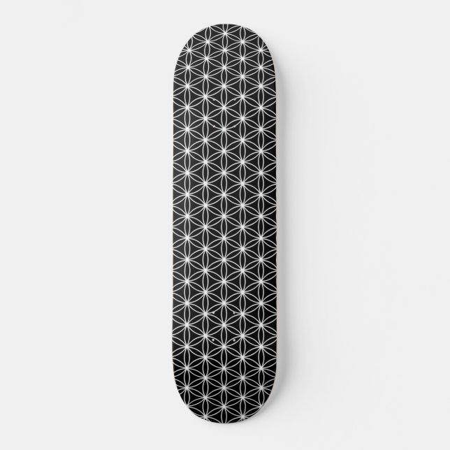 Skateboard Fleur de la géométrie sacrée de la vie (Recto)
