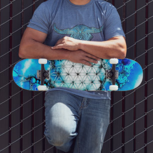 Skateboard Fleur De Vie - Façons Colorées 2