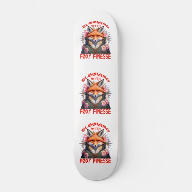 Skateboard Fleur Fox Mode esthétique (Recto)