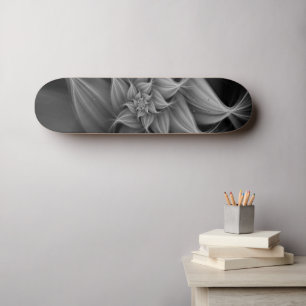 Skateboard Fleur Gris Awesome Fractale