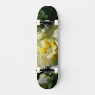 Skateboard Fleur jaune clair blanche Iris