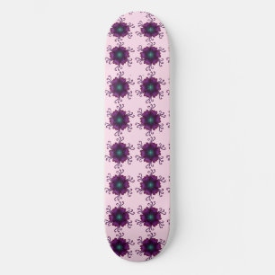 Skateboard Fleur magenta en fleurs   Fleur botanique moderne 
