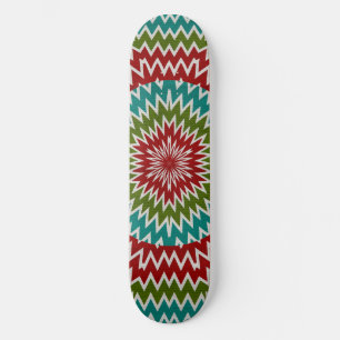 Skateboard Fleur mandalaic hypnotique