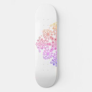 Skateboard Fleur ombre