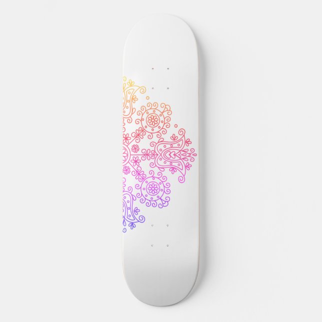 Skateboard Fleur ombrée  (Recto)