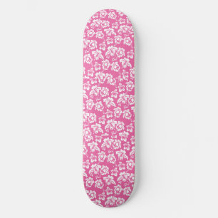 Skateboard Fleur rose hawaïenne