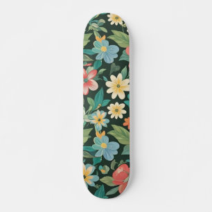 Skateboard Fleuris/ Printemps Colorés