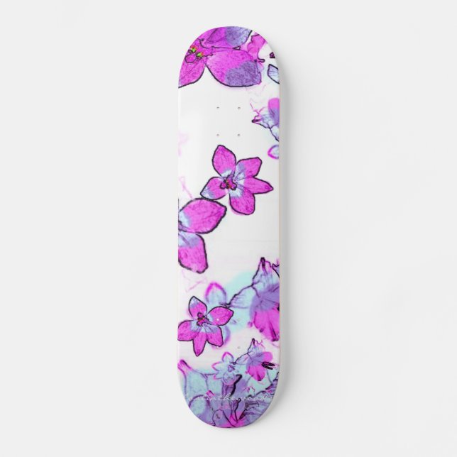 Skateboard fleurs (Recto)