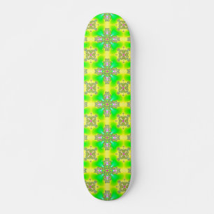 Skateboard Fleurs Artdeco dans le style rétro