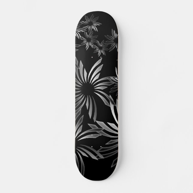 Skateboard Fleurs d'argent (Recto)