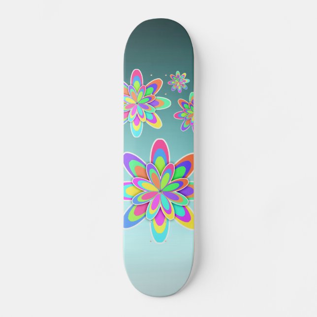 Skateboard Fleurs Groovy (Recto)