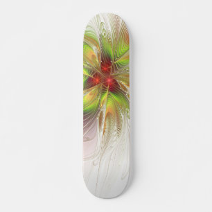 Skateboard Fleurs imaginaires fractales douces et tendres