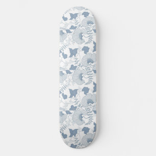 Skateboard Fleurs japonaises blanches Delicate Arrière - plan