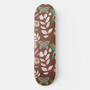 Skateboard Fleurs motifs florales sans soudure, feuilles, pap