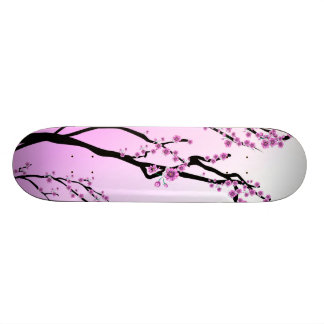 Skateboard Fleurs pourpres de cerise