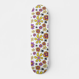 Skateboard Fleurs rétro super