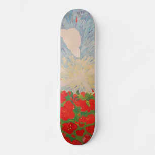 Skateboard Fleurs Rouges