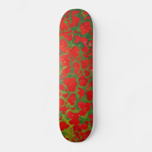Skateboard Fleurs Rouges