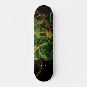 Skateboard Fleurs spatiales d'art abstraites