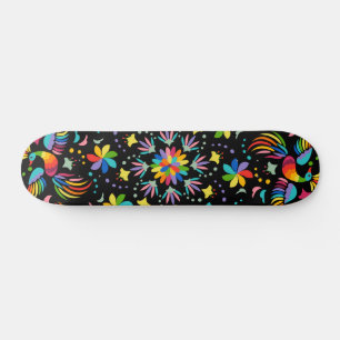 Skateboard Floral Et Glamour Été Motif Sans Fil