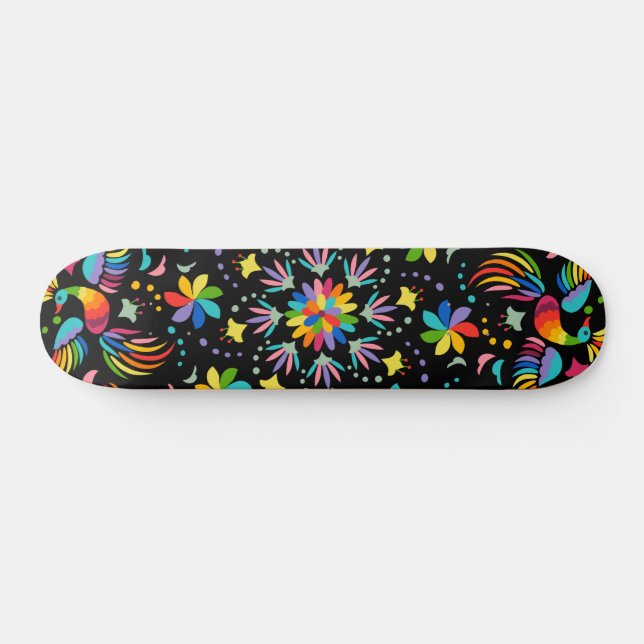 Skateboard Floral Et Glamour Été Motif Sans Fil (Horz)