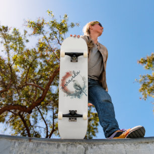 Skateboard Flore d'oiseaux de printemps
