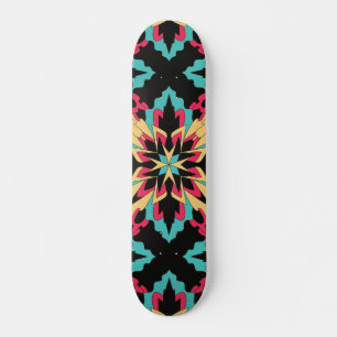 Skateboard Flore Et Glamour Faisant De La Mode Mignonne