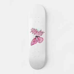 Skateboard Flower Butterfly