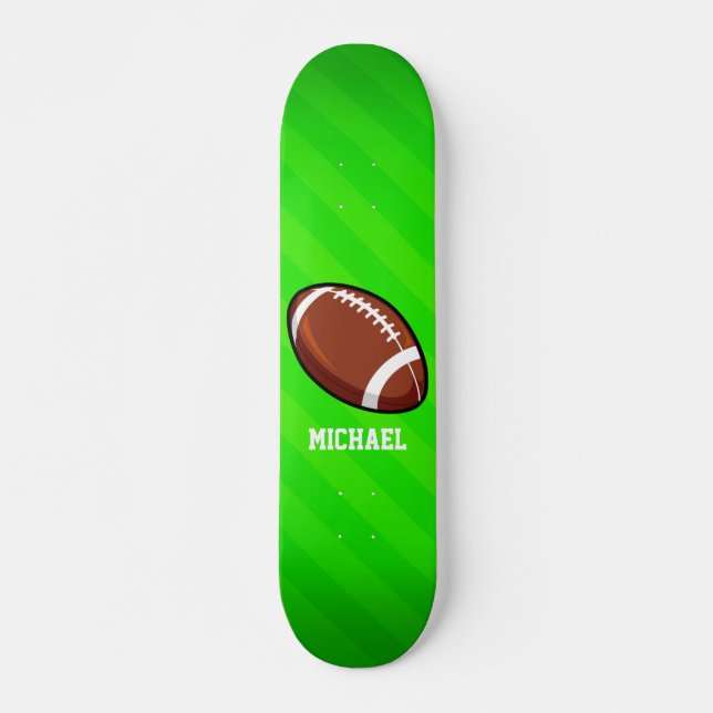 Skateboard Football ; Neon Green Stripes (Devant)