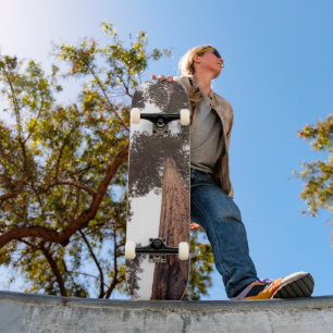 Skateboard forêt, arbre