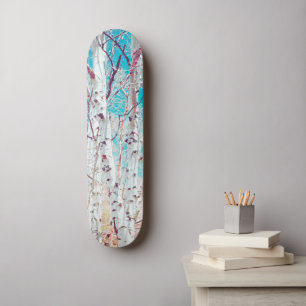 Skateboard Forêt de bouleaux Sauvage rustique extérieur