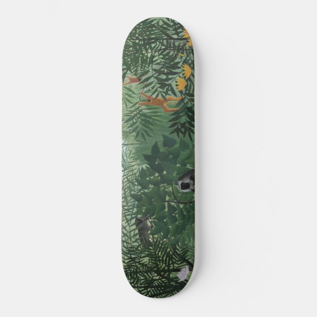 Skateboard Forêt tropicale avec Singes et Serpent (Rousseau) (Recto)