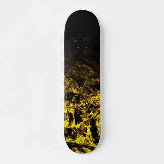 Skateboard Forged in Gold black geometric swirls