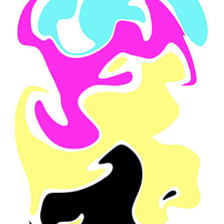 Skateboard Formes abstraites et flèche incurvée