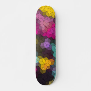 Skateboard formes hexagones géométriques modernes Abstraites 