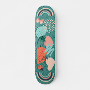 Skateboard Formes modernes Girl Rainbow Monogramme