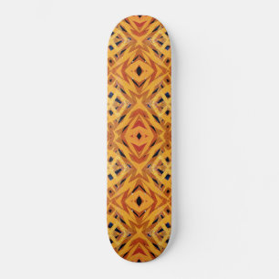 Skateboard Formes tribales d'or motif
