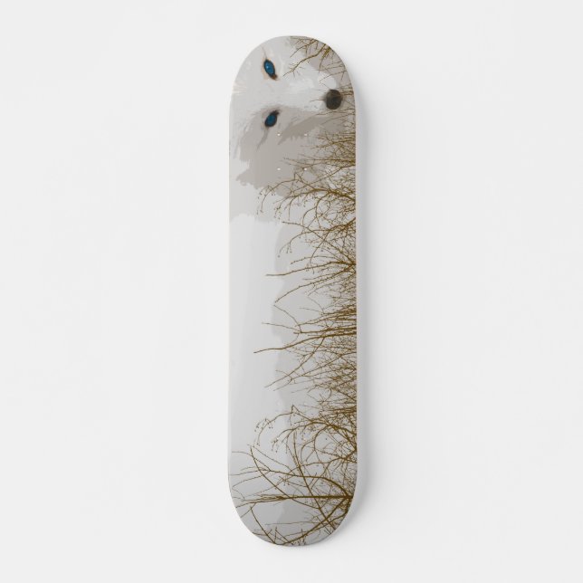 Skateboard Fox blanc (Devant)
