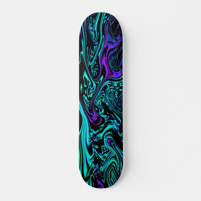 Skateboard Fractale abstraite cosmique de Digitals (Devant)