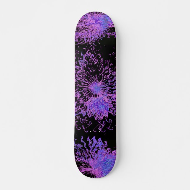 Skateboard Fractale criquée de Digitals d'abrégé sur glace (Devant)