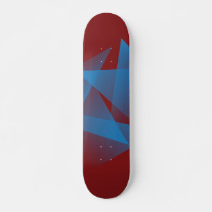 Skateboard Fragments bleus flottants