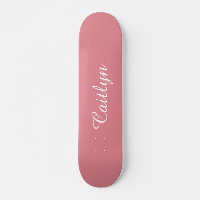 Skateboard Fraise pâle, rose (Devant)