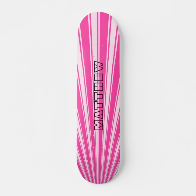 Skateboard Fraise sauvage couleur bande Motif funky (Devant)