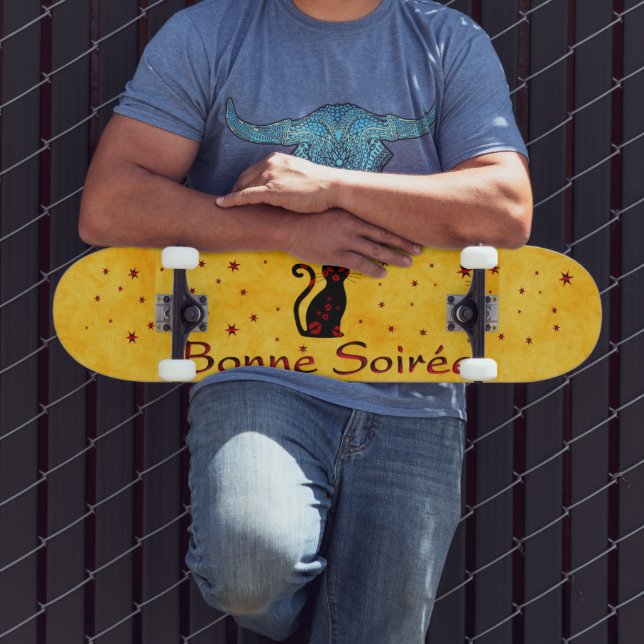 Skateboard Français : Carte de ski Bonne Soiree (Extérieur 3)