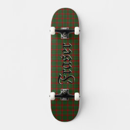 Skateboard Fraser of Castle Leathers Tartan Plaid Motif