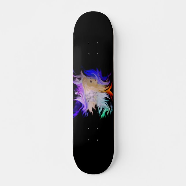 Skateboard Frau mit Pferd (Devant)