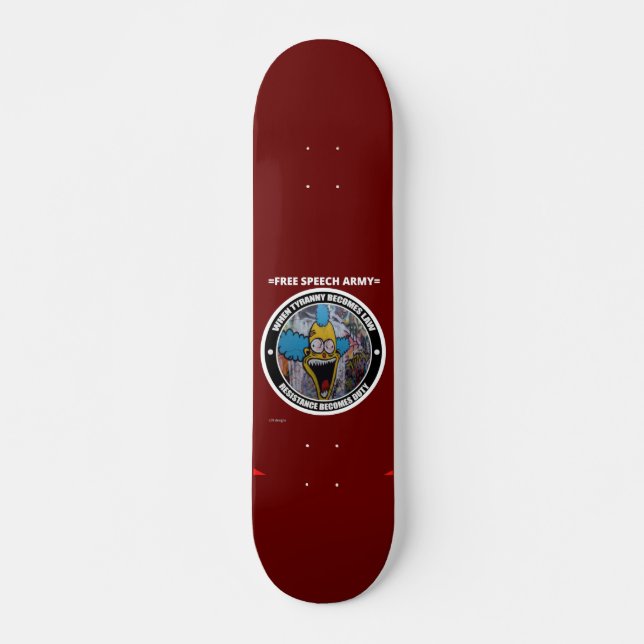 Skateboard "FREE SPEECH ARMY 3" (Vorne)