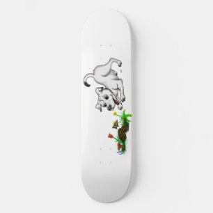 Skateboard Frühlingserwachen, Welpe mit Schmetterling