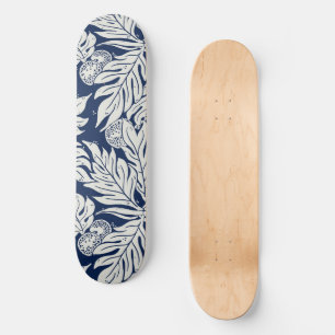 Skateboard Fruit à pain ulu Hawaïen Tropical en indigo
